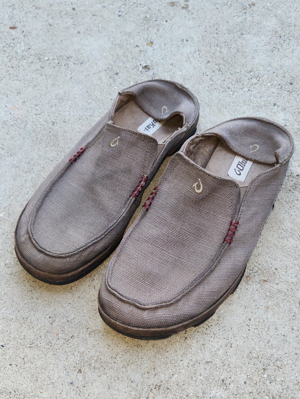 Olukai Moloa Kapa Slip On Canvas Brown Comfort Loafers Men's 12 Eu 45 - Picture 4 of 11